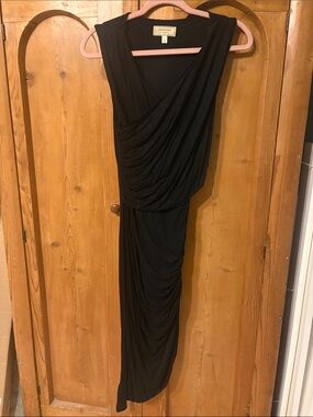 Moulinette Soeurs Black Draped Asymmetrical Dress
